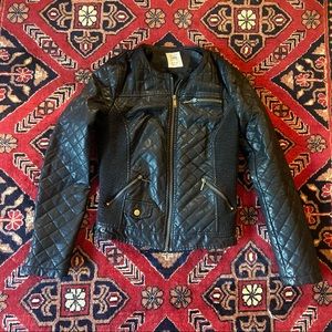 Zara by trafaluc size S Faux Leather black motorcycle  Jacket